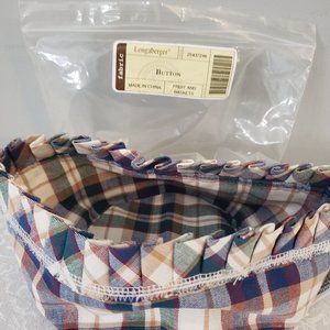 Logaberger button fabric liners - Indigo & Fruits & baskets